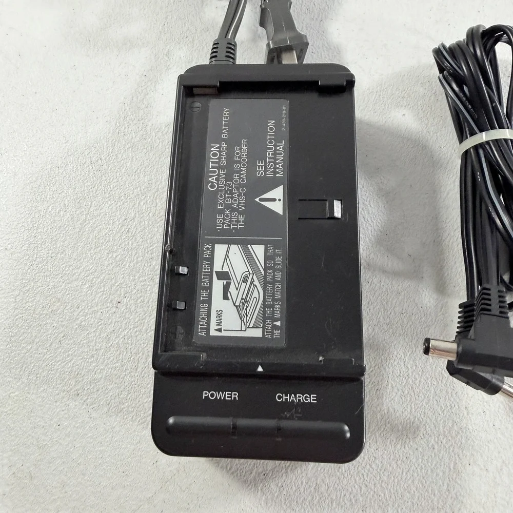 Sharp AA-73U Camcorder Battery Charger Ac Adaptor Power Supply W/ Power Cord
